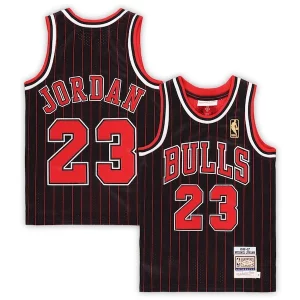 Premium Michael Jordan Chicago Bulls Preschool 1996/97 Hardwood Classics Authentic Jersey   Black/Red/White for ultimate sports enthusiasts