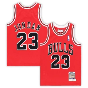Gorgeous Michael Jordan Chicago Bulls Preschool 1997/98 Hardwood Classics Authentic Jersey   Red/Black/White to stand out at the arena