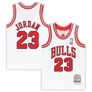 Premium Michael Jordan Chicago Bulls Toddler 1997/98 Hardwood Classics Authentic Jersey   White/Black/Red for ultimate sports enthusiasts