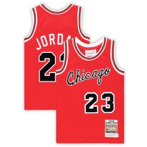 Premium Michael Jordan Chicago Bulls Toddler Hardwood Classics 1984/85 Authentic Swingman Jersey   Red to stand out at the arena