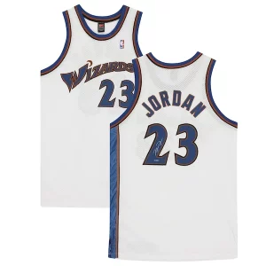 Gorgeous Michael Jordan Washington Wizards Authentic Autographed White Nike Jersey for ultimate sports enthusiasts