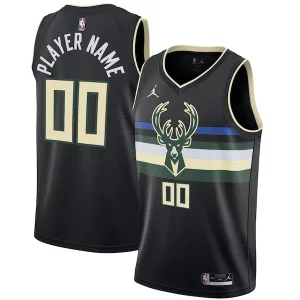 Charming Milwaukee Bucks Jordan Brand Swingman Custom Jersey   Statement Edition   Black for ultimate sports enthusiasts