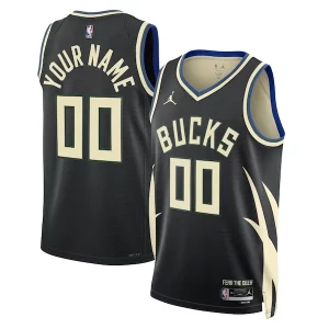 Stunning Milwaukee Bucks Jordan Brand Unisex 2022/23 Swingman Custom Jersey   Statement Edition   Black a must - have for collectors