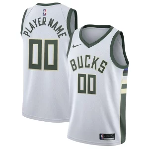 Premium Milwaukee Bucks Nike 2020/21 Swingman Custom Jersey   Association Edition   White for passionate basketball fans