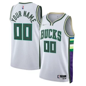 Exquisite Milwaukee Bucks Nike 2021/22 Swingman Custom Jersey   City Edition   White a must - have for collectors