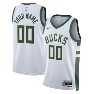 Charming Milwaukee Bucks Nike Unisex Swingman Custom Jersey White   Association Edition for ultimate sports enthusiasts