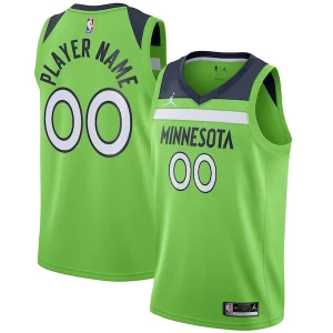 Fantastic Minnesota Timberwolves Jordan Brand Swingman Custom Jersey   Statement Edition   Green for passionate basketball fans
