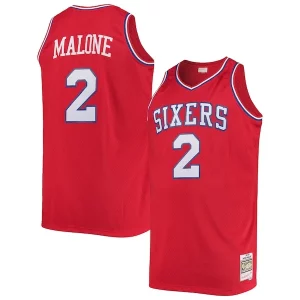 Charming Moses Malone Philadelphia 76ers 1982/83 Big & Tall Hardwood Classics Swingman Jersey   Red perfect for showing team spirit