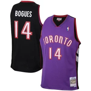 Fantastic Muggsy Bogues Toronto Raptors 2001/02 Hardwood Classics Swingman Jersey   Purple a must - have for collectors