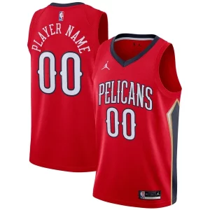 Premium New Orleans Pelicans Jordan Brand Swingman Custom Jersey   Statement Edition   Red for passionate basketball fans