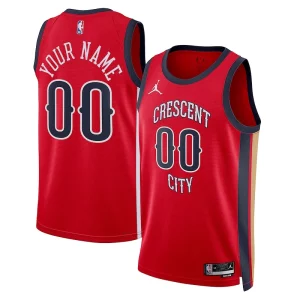 Fantastic New Orleans Pelicans Jordan Brand Unisex Swingman Custom Jersey   Red   Statement Edition to elevate your game - day look