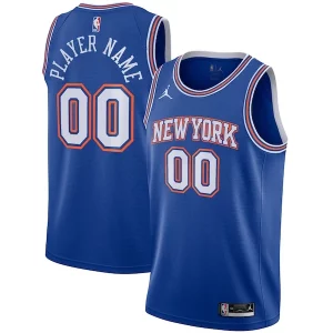 Exquisite New York Knicks Jordan Brand Swingman Custom Jersey   Statement Edition   Blue for passionate basketball fans