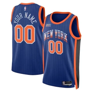 Gorgeous New York Knicks Nike Unisex 2023/24 Custom Swingman Jersey   Blue   City Edition a must - have for collectors