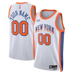 Gorgeous New York Knicks Nike Unisex 2024/25 Custom Swingman Jersey   City Edition   White to stand out at the arena