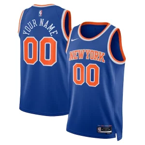 Charming New York Knicks Nike Unisex Swingman Custom Jersey Blue   Icon Edition perfect for showing team spirit