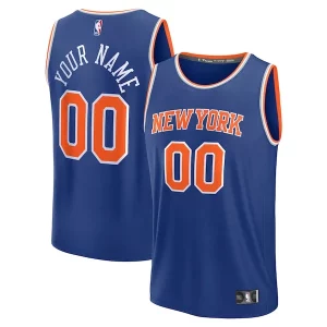 Superb New York Knicks Custom Fast Break Jersey   Blue   Icon Edition perfect for showing team spirit