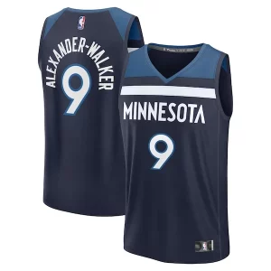 Stunning Nickeil Alexander Walker Minnesota Timberwolves Fast Break Replica Player Jersey   Icon Edition   Navy to stand out at the arena