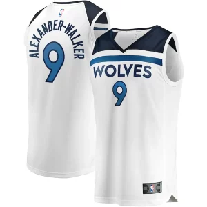 Stunning Nickeil Alexander Walker Minnesota Timberwolves Youth Fast Break Replica Player Jersey   Association Edition   White to stand out at the arena