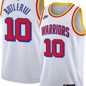 Magnificent Nike Adult Golden State Warriors Jimmy Butler #10 Hardwood Classic White Jersey for ultimate sports enthusiasts