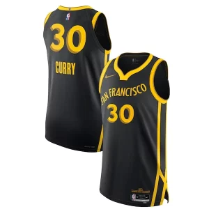 Magnificent Nike Stephen Curry Golden State Warriors Authentic Jersey   City Edition   Black a must - have for collectors