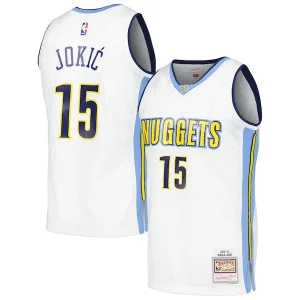 Exquisite Nikola Jokic Denver Nuggets 2016/17 Throwback Swingman Jersey   White to stand out at the arena