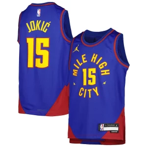 Fantastic Nikola Jokic Denver Nuggets Jordan Brand Youth Swingman Jersey   Statement Edition   Blue perfect for showing team spirit