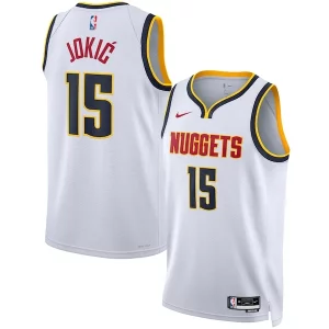Gorgeous Nikola Jokic Denver Nuggets Nike Unisex Swingman Jersey   Association Edition   White/Navy perfect for showing team spirit