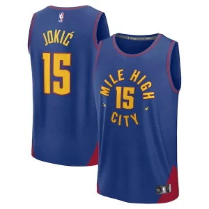 Magnificent Nikola Jokic Denver Nuggets Fast Break Replica Player Jersey   Statement Edition   Blue to stand out at the arena