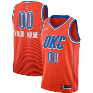 Magnificent Oklahoma City Thunder Jordan Brand Swingman Custom Jersey   Statement Edition   Orange for passionate basketball fans