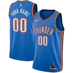 Gorgeous Oklahoma City Thunder Nike Custom Swingman Jersey   Icon Edition   Blue to elevate your game - day look