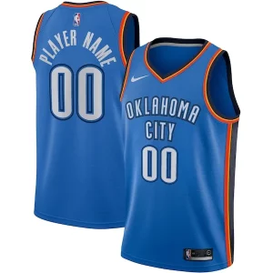 Stunning Oklahoma City Thunder Nike Swingman Custom Jersey Blue   Icon Edition to stand out at the arena