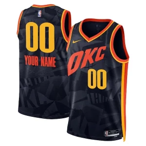 Superb Oklahoma City Thunder Nike Unisex 2023/24 Custom Swingman Jersey   Navy   City Edition for passionate basketball fans
