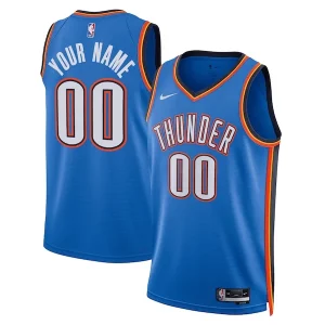 Fantastic Oklahoma City Thunder Nike Unisex Swingman Custom Jersey Blue   Icon Edition to elevate your game - day look