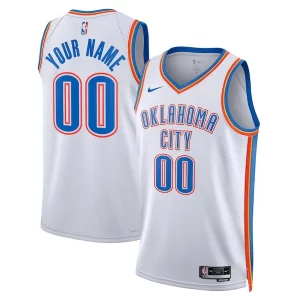Fantastic Oklahoma City Thunder Nike Unisex Swingman Custom Jersey White   Association Edition for ultimate sports enthusiasts