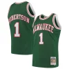 Fantastic Oscar Robertson Milwaukee Bucks 1971/72 Hardwood Classics Swingman Jersey   Green perfect for showing team spirit