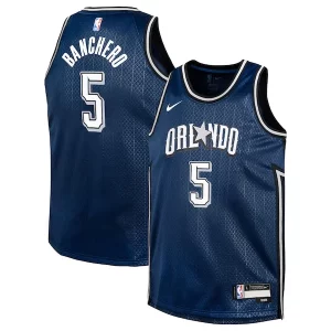 Superb Paolo Banchero Orlando Magic Nike Youth Swingman Replica Jersey   City Edition   Navy to stand out at the arena
