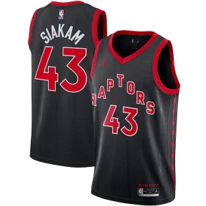 Magnificent Pascal Siakam Toronto Raptors Jordan Brand 2020/21 Swingman Jersey   Statement Edition   Black to stand out at the arena