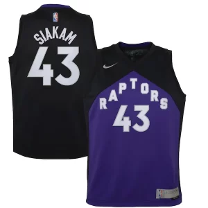 Stunning Pascal Siakam Toronto Raptors Nike Youth 2020/21 Swingman Player Jersey Black/Purple   Earned Edition to stand out at the arena