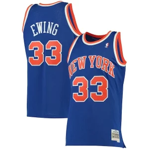 Premium Patrick Ewing New York Knicks 1991/92 Big & Tall Hardwood Classics Swingman Jersey   Blue a must - have for collectors