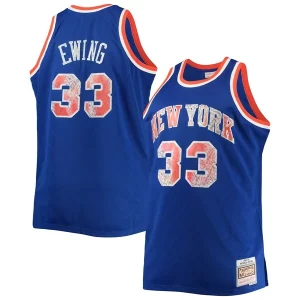 Gorgeous Patrick Ewing New York Knicks Big & Tall 1991/92 NBA 75th Anniversary Diamond Swingman Jersey   Blue perfect for showing team spirit