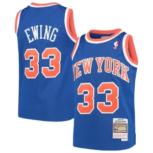 Superb Patrick Ewing New York Knicks Youth Hardwood Classics Swingman Throwback Jersey   Blue for passionate basketball fans