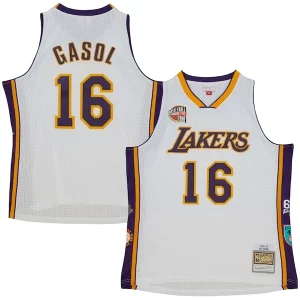 Exquisite Pau Gasol Los Angeles Lakers Unisex Hall of Fame Class of 2023 Throwback Swingman Jersey   White a must - have for collectors