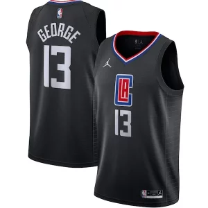 Exquisite Paul George LA Clippers Jordan Brand 2020/21 Swingman Jersey   Statement Edition   Black for ultimate sports enthusiasts