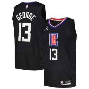 Superb Paul George LA Clippers Jordan Brand Nike Swingman Player Jersey   Statement Edition   Black for ultimate sports enthusiasts