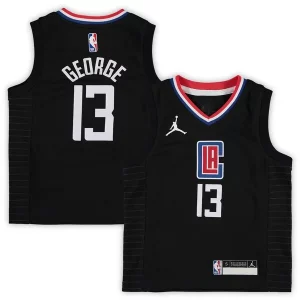 Superb Paul George LA Clippers Jordan Brand Preschool 2020/21 Fast Break Replica Jersey   Statement Edition   Black to elevate your game - day look