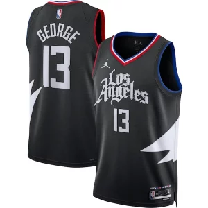 Stunning Paul George LA Clippers Jordan Brand Unisex Swingman Jersey   Statement Edition   Black for passionate basketball fans