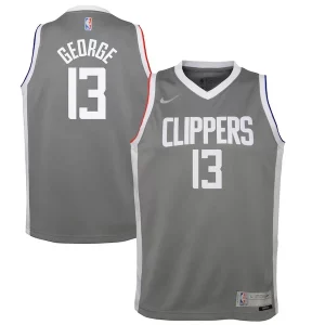 Gorgeous Paul George LA Clippers Nike Youth 2020/21 Swingman Player Jersey Gray   Earned Edition a must - have for collectors