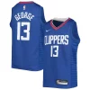 Magnificent Paul George LA Clippers Nike Youth 2021/22 Diamond Swingman Jersey   Icon Edition   Royal for passionate basketball fans