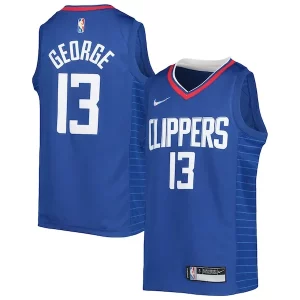 Magnificent Paul George LA Clippers Nike Youth 2021/22 Diamond Swingman Jersey   Icon Edition   Royal for passionate basketball fans