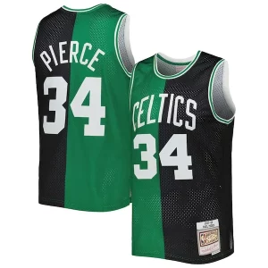 Gorgeous Paul Pierce Boston Celtics Hardwood Classics 2007/08 Split Swingman Jersey   Black/Kelly Green to elevate your game - day look